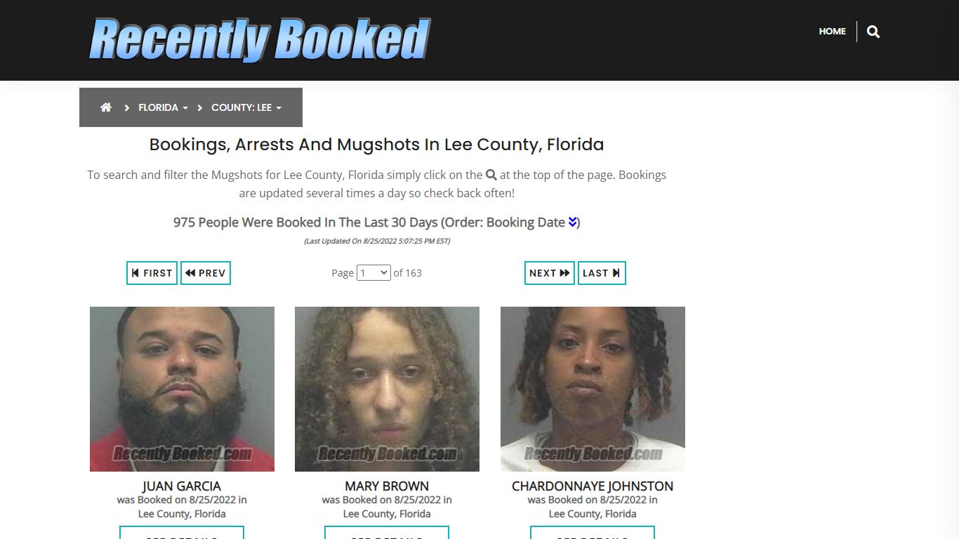 Recent bookings, Arrests, Mugshots in Lee County, Florida - Recently Booked